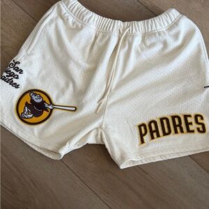 Ebbets Field Flannels Cream Athletic Shorts